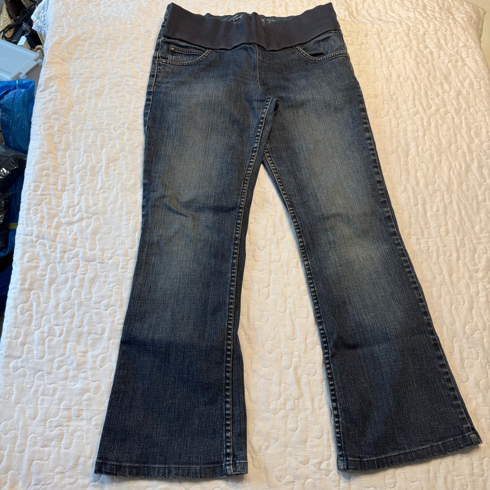 Y2K JUICY COUTURE Women 29 Maternity Jeans FLARE Stretch Front Bootcut PREGNANCY